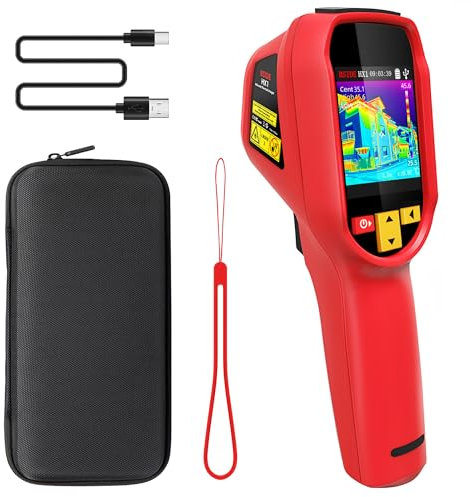 BSIDE Caméra thermique 240×240 Résolution 15 Palettes de couleurs Caméra thermique infrarouge -20℃ à 550℃ 25Hz Caméra thermique portable rechargeable 50°FOV pour l'inspection des maisons HVAC