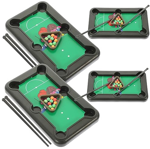 Mini Table de Billard 4 Ensembles Portable en Plastique