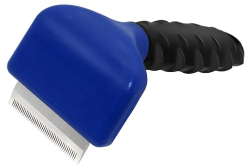 LOORGVEL Peine Deslanador para Mascotas Cepillo Quitapelos para Perros de Pelo Corto Acero Inoxidable Tamaño Mediano Cuidado de Mascotas Uso Diario para Perros y Gatos Pequeños