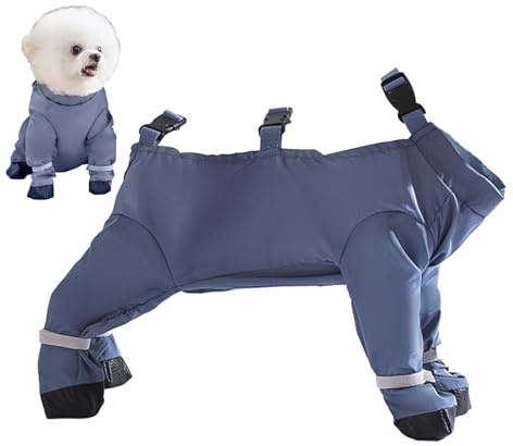 Waterproof Dog Boots With Suspenders, Adjustable Dogs Paw Protector Anti-slip Grips Pet Shoes Leggings, Dirt Proof Dogs Leg Sleeves Pants, Dog Rain Boots For Outdoor Activities Hiking & Walking