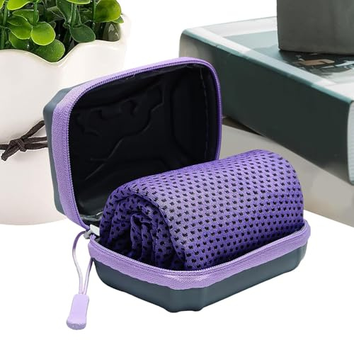 Snabbtorkande Kylhandduk Med Vattentät EVA Förvaringsväska, 30x80 Cm Chill Sports Handduk För Fitness, Löpning, Camping Och Utomhusaktiviteter