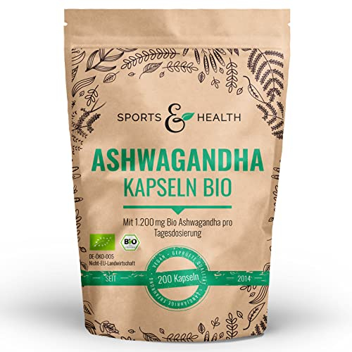 BIO Ashwagandha Kapseln hochdosiert - 290 Ashwagandha Bio Kapseln - Ashwagandha Hochdosiert Ashwaganda - Aus Biologischem Anbau