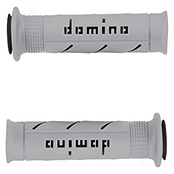 Motorrad Griffe Lenkergriffe aus gummi für Naked, Tourer, Rennsport, Cruiser, Pitbike (Grau)