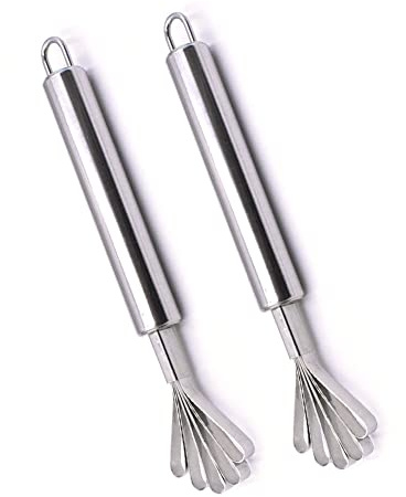 2 Pack of Stainless Steel Coconut Meat Scraper Fish Scaler Remover for Kitchen