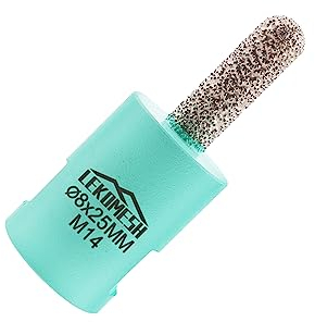 Diamond Mortar Raking Bit LEKOMESH - 8mm x 25mm Brickwork Joint Mortar Removal and Tuck Pointing for Old Mortar,Blown,Damaged Bricks or Natural Stone Removal,M14 Thread