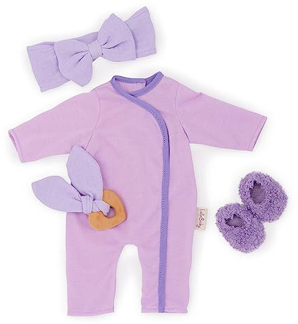 LullaBaby Conjunto de Pijama para muñeca bebé de 36 cm, Morado