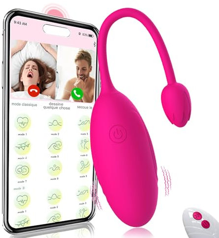Iatupke Ovetto Vibrante Donna Telecomando con App 9 modalità, Vibratoriper Donne Vibratoreper Donna Wireless Professionale Vibratore per Coppia Clotoride Piccolo Sexytoysys Sex Toys Vibratori
