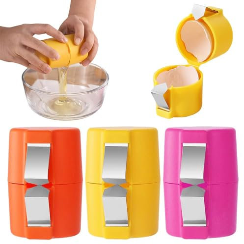 Egg Shell Opener, Egg Opener Tool, Egg Slicer 1PCS, No Mess Easy Egg Opener, Kitchen Baking Tools, Egg Cracker Tool Egg Cracker Separator Tool, Egg Peeler, Portable Egg Cracking Tool for Home Kitchen