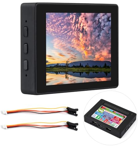 Waveshare ESP32-S3 2.41inch AMOLED Touch Display Development Board, 600x450, 32-Bit LX7 Dual-Core Processor, Onboard Accelerometer and Gyroscope Sensor, ESP32 with Display with Case