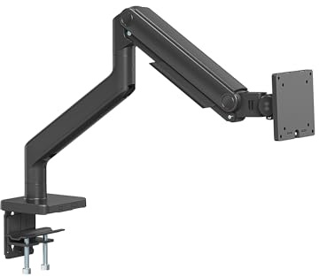 DIGITUS monitorhållare – 1 skärm – upp till 49 tum – 20 kg bärkraft – mekanisk fjäder – för plana och böjda skärmar – VESA 75x75 100x100 – vridbar, svängbar, lutbar – svart