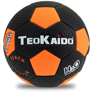 Teokaido - Balón de fútbol para Playa, Talla 5, 320 g, PVC, 1,8 mm, Pelota de fútbol, tamaño 5, Ligera y Suave, para Playa y Tiempo Libre