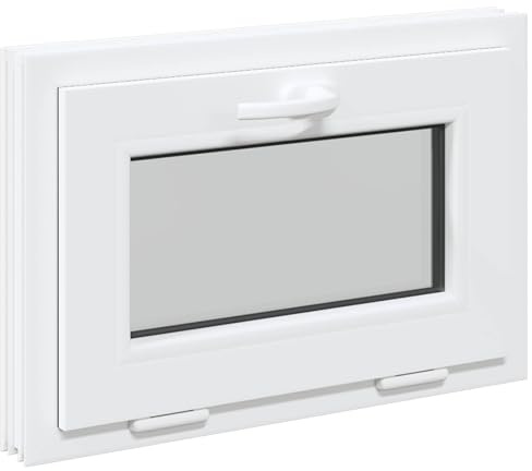 vidaXL Ventana de sótano RISOR 60 x 40 cm PVC y Vidrio