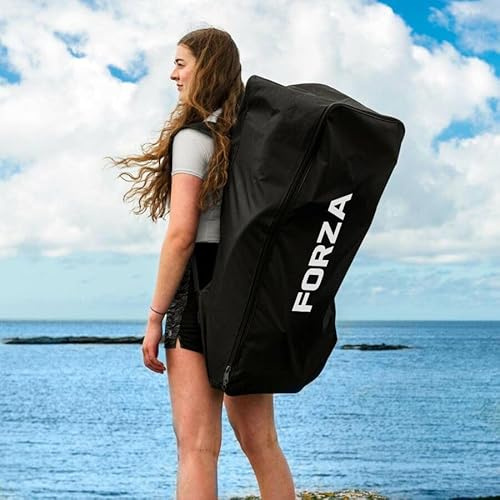 FORZA Tabla de remo y bolsa de kayak, funda de transporte y almacenamiento duradera con correa para el hombro y ruedas (bolsa estándar (tabla de remo)