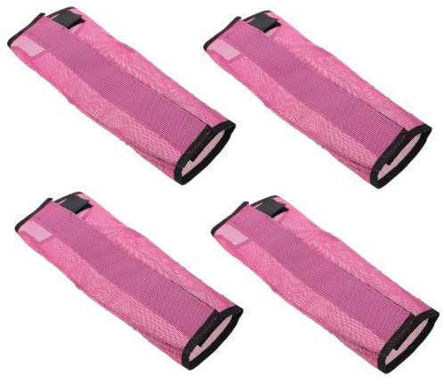SEWACC Protectores para Patas de Caballo Antimoscas de Nylon, Diseño Desmontable y Fácil Mantenimiento, Ideales para Actividades en Pasto Verano, Paquete de 4 Piezas