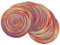 SHACOS 6er Set Tischsets Rund Abwaschbar, Runde Platzsets Geflochten, Hitzebeständig, Schmutzabweisend, Platzdeckchen Abwaschbar Rund, Rot, 38x38 cm