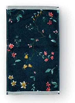 Pip Studio Handtuch Les Fleurs | dunkelblau - 55 x 100