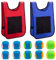 Draussen Spielzeug für Kinder, Völkerballspiel Westen mit 10 Stück Ball, Wurfziel Spiel Klettballspiel Outdoor Spiele für Erwachsene und Kinder, 2 en 1 Set (Rot & Blau)