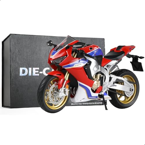 Risopen 1:9 Motorcycle Model for Honda CBR 1000RR Metal Die-cast Motorcycle Model No Assembly Required Mini Finished Moto Gift for Adult（Red）