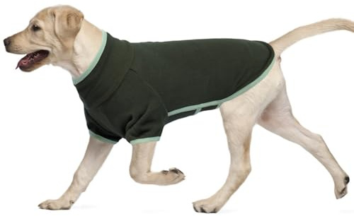 Maglioncino Cane Taglia Media, Giubbotto Pullover Cani Taglia Media Giacca Invernale Maglietta per Uso Interno ed Esterno(Verde militare, L)