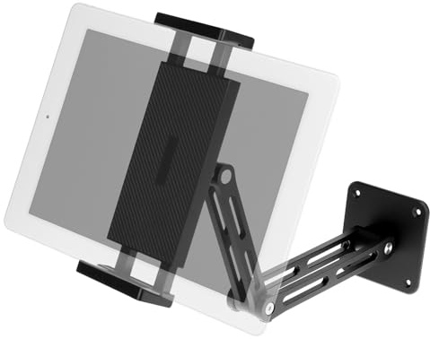 QWORK® Tablet Wall Mount Holder, Aluminium, with 360°Rotating Base, for 4.7-13 Inch Devices