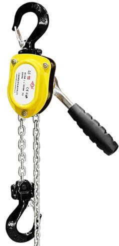 Mini paranco a catena con ganci in acciaio G80, capacità 1/4 di tonnellata, catena manuale per garage, lunghezza 9,8 m, strumento di sollevamento resistente per casa e officina