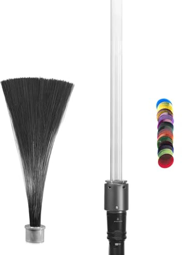 Kit de démarrage avec pinceaux LED, 12 filtres de couleur, lampe de poche 1300 lumens et fibre optique ultra fine de 0,25 mm pour photographie créative