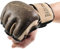 Bad Company Retro Rindsleder MMA Handschuhe I Leder Trainingshandschuhe ohne Finger I Gr. L