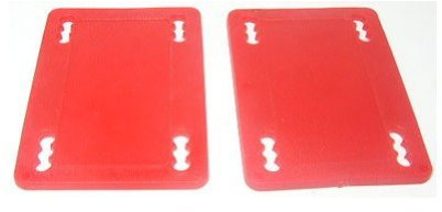 Dime Bag Hardware Skateboard 2 RED Riser Pads 1/8 in Skateboards