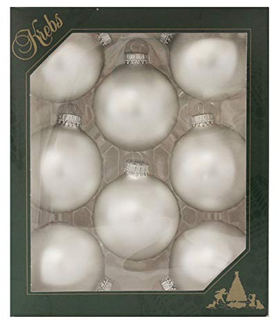 Krebs Glas Lauscha Kugeln Uni 7 cm Sterling Silver