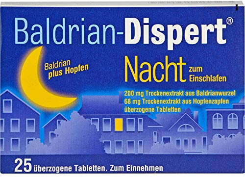 Baldrian-Dispert Nacht überzogene Tabletten, 25 St. Tabletten