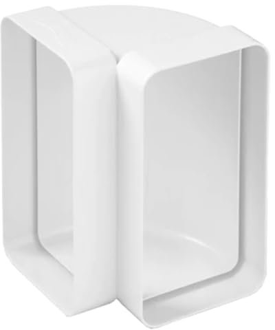 Dianhydro Curva Verticale in ABS per Tubo Rettangolare griglia di aerazione 150x70mm, Multicolore, Standard