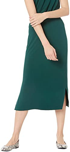 Amazon Essentials Women's Pull-on Knit Midi Skirt (Available in Plus Sizes)