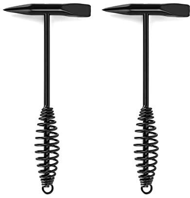 QWORK Schweißhammer, 2 Packungen 26,7 cm Zweikopf-Hammer mit Spiralfedergriff, Schweißreinigung und zerkleinertes Eis