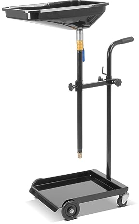 STAHLWERK Ölabscheider OD-110 ST, Ölauffangwagen Trichterhöhe justierbar 107 cm - 157 cm/Ölwanne/Ölablassgerät zum Auffangen von Altöl beim Kfz Ölwechsel