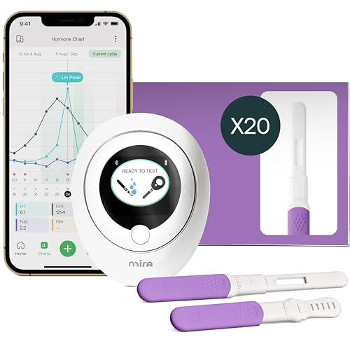 Mira Fertility Monitor and Ovulation Test Kit for Women Digital Hormone Tracker with App, LH E3G PdG, 20 Test Wands, Max