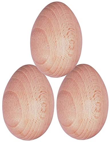 Teemando® 3 X Stopfei aus Holz, als Fingerhut, Fingerschutz zum Sopfen von Löchern in der Kleidung