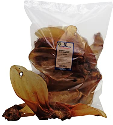 Tiernahrung Schwenner - Rinderohren mit Muschel 20 STK - Hundeleckerli für EIN Starkes und sauberes Gebiss – getrocknet