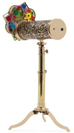 YVCrafts Large Floral Brass Parlor Kaleidoscope-A Timeless Work of Art