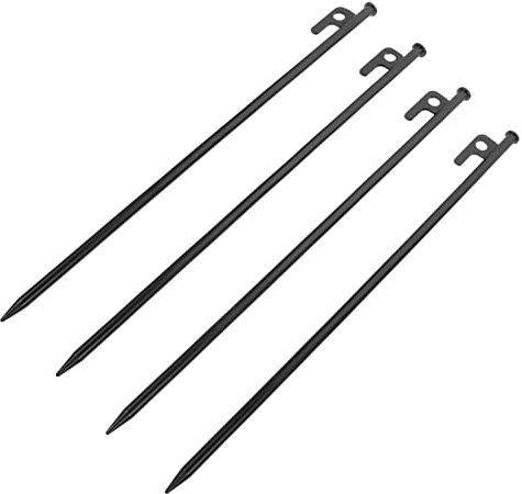 Toyvian 4piezas Clavijas De Tienda De Metal para Camping Resistentes Estacas para Carpas para Acampar Al Aire Tierra