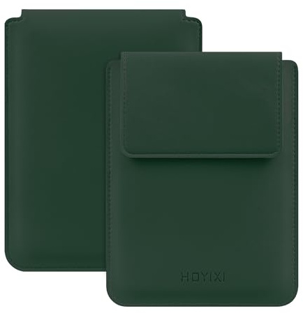 HoYiXi Universellt fodral för 6,8-tums Kobo/Voyaga/Pocketbook/Tolino E-bokläsare, kompatibel med 7 tum Kindle Paperwhite 2024/6,8 tum Paperwhite/Signature Edition 2025-2021 fodral, mörkgrön