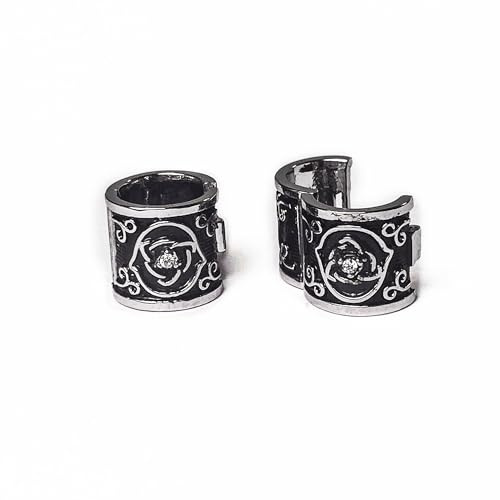 2 cuentas de pelo vikingo, joyería de cuentas de barba vikinga, runas nórdicas, abridor de cuentas de tubo, accesorios para trenzas, clip de adornos para hombres y mujeres (estilo A)