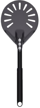 Luocute 6 Tum Pizza Vändspade, Perforerad Aluminium Pizza Spatel med Hårdanodiserad Repfri Handtag för Utomhus Pizzaugn Bakning