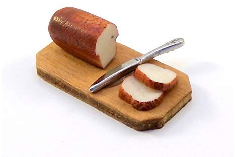 Melody Jane Casa de Muñecas Cortar Estaño Hogaza de Pan Tabla Miniatura 1:12 Accesorio de Cocina