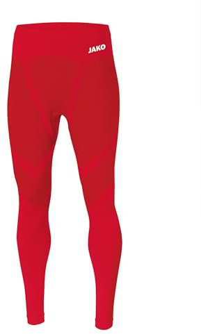 JAKO Herren Long Tights Comfort 2.0, Sportrot, L