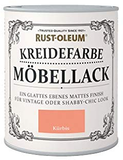 Rust-Oleum Kreidefarbe Möbellack, auf Wasserbasis, hohe Ergiebigkeit, kein Schleifen oder Grundieren, Kürbis, 750ml