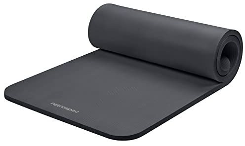Retrospec Solana 1 Extra Thick Yoga Mat Non Slip Exercise Mat w/Strap