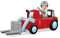 Toddys by siku 0134, Willy Worky, 2-teiliger Hoflader, Zusammensteckbar, Inkl. beweglicher Spielfigur und abnehmbarer Palette, Hochwertiger Schwungradmotor, Rot/Hellblau, Ab 12 Monaten