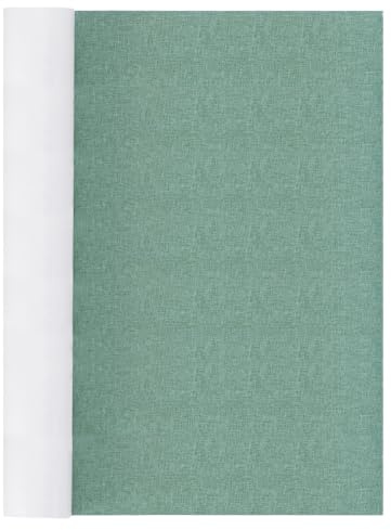 QUARKZMAN Toppe per Riparazione in Lino 15 3/4x79 Autoadesive per Tessuti di Lino, Adatte per divani, Mobili, Abbigliamento, Grigio Verde