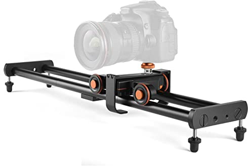 Wireless Remote Control Video Camera Dolly, 3 Speed Motorized Electric Track Rail Slider Dolly Car with Ball Head for Camera,Camcorder and Smartphone