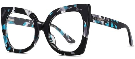 PZEOB Montura de Gafas Monturas de Gafas con Montura Grande, monturas de Gafas ópticas de Acetato, monturas de Gafas Modernas y portátiles, Gafas Ligeras combinación